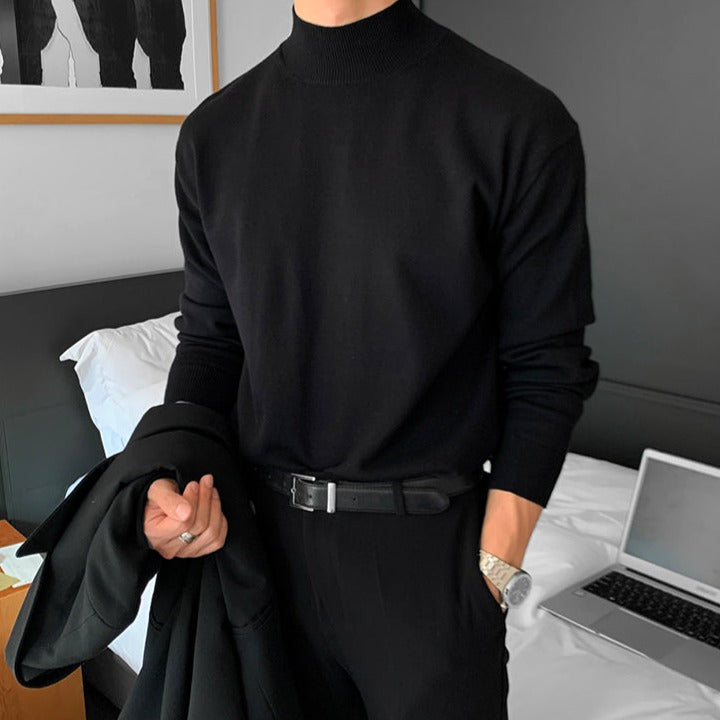 MENSWEAR ALLBLACK-SWEATER