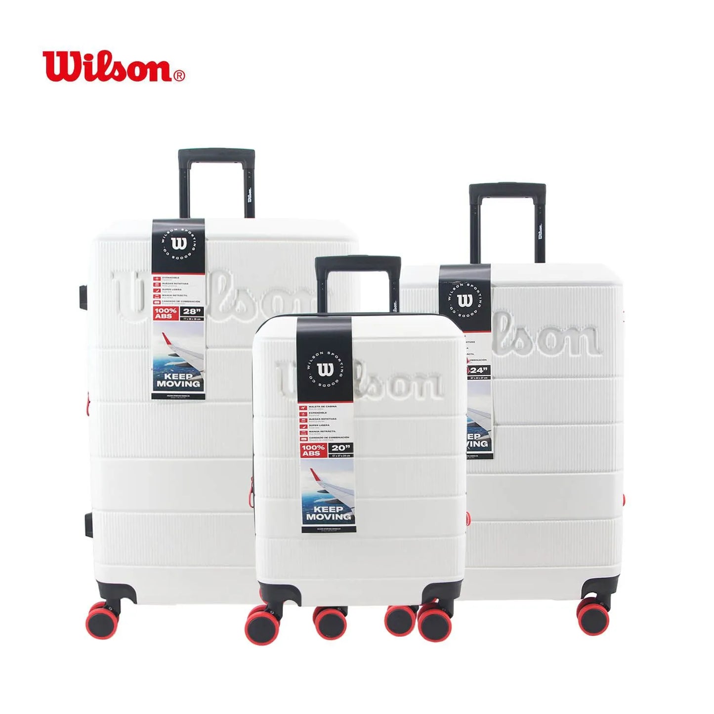 SET VALIJAS ABS BLANCO 20"24"28" WLS