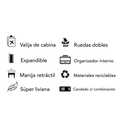 SET VALIJAS ABS AZUL 20"24"28" WLS