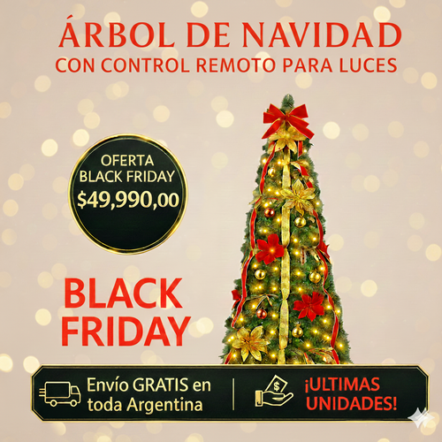⛄ Oferta especial de Navidad 2025! 🎄ARBOL DE NAVIDAD PLEGABLE CON ACCESORIOS Y CONTROL REMOTO PARA LUCES🎄