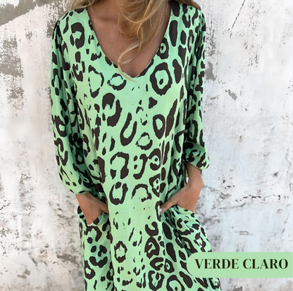 Vestido Safari de Leopardo - Estilo Bohemio y Comodidad sin Límites