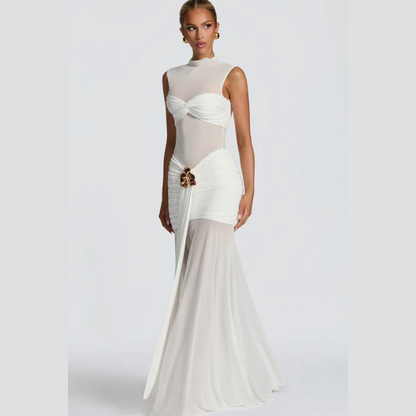 vestido celeste - elegancia,modernidad y un toque atrevido para que deslumbres