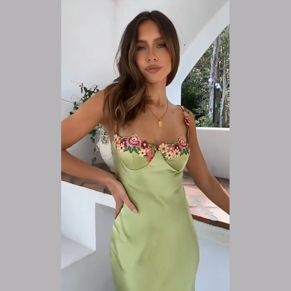 vestido juanita - escote corazon un toque romantico y femenino