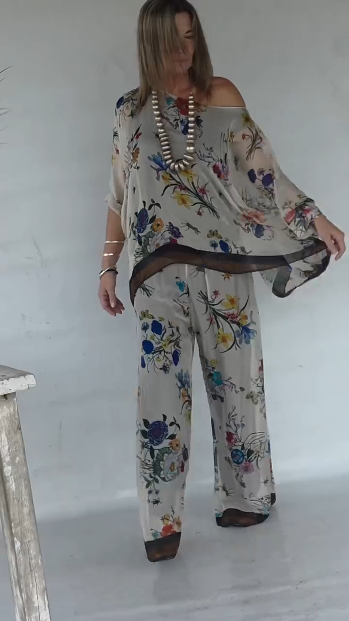 Laura Conjunto floral respira frescura y estilo