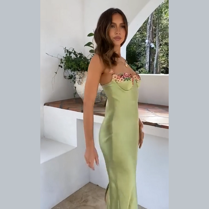 vestido juanita - escote corazon un toque romantico y femenino